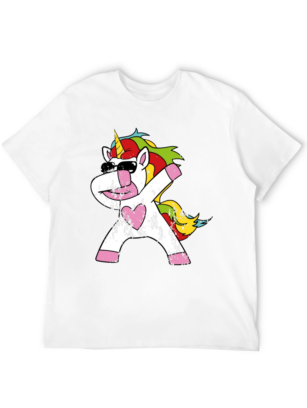 Dabbing Unicorn Graphic Tee - Black