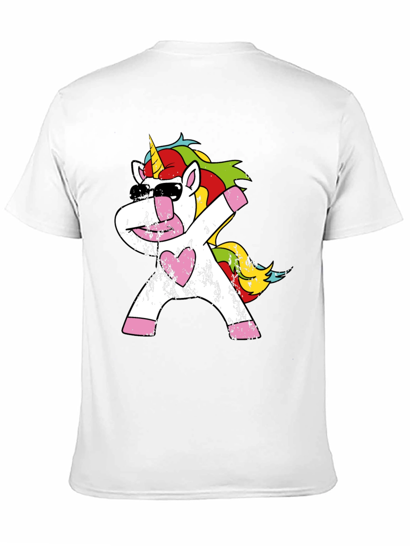 Dabbing Unicorn Graphic Tee - Black