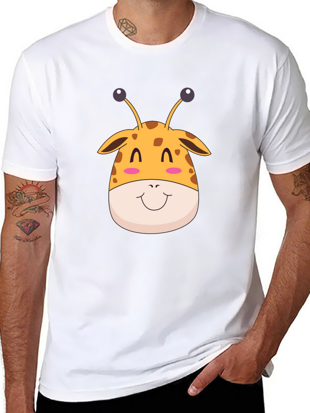 Cute Giraffe Graphic Tee - Fun Animal T-Shirt