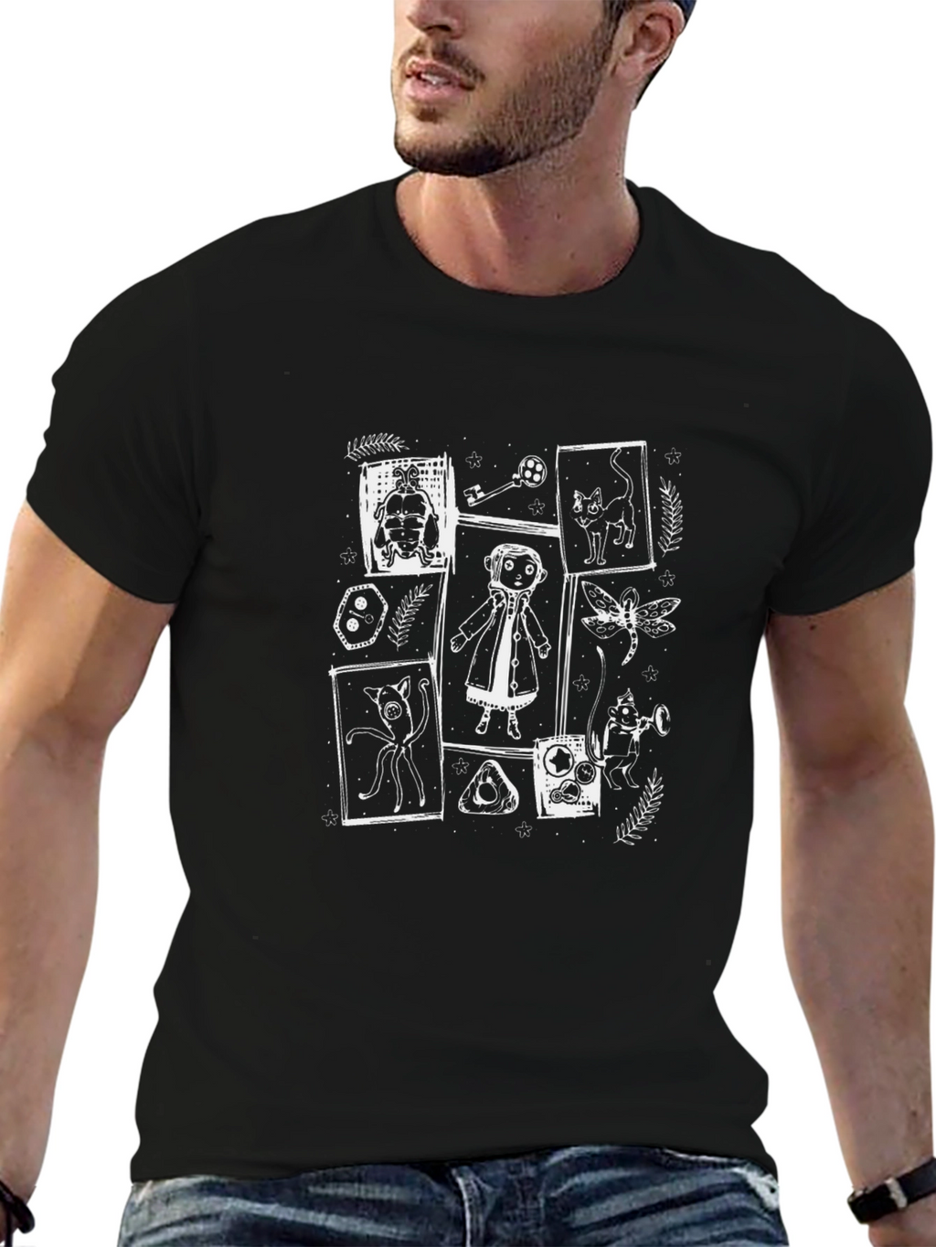 Mystic Doodle Black T-Shirt