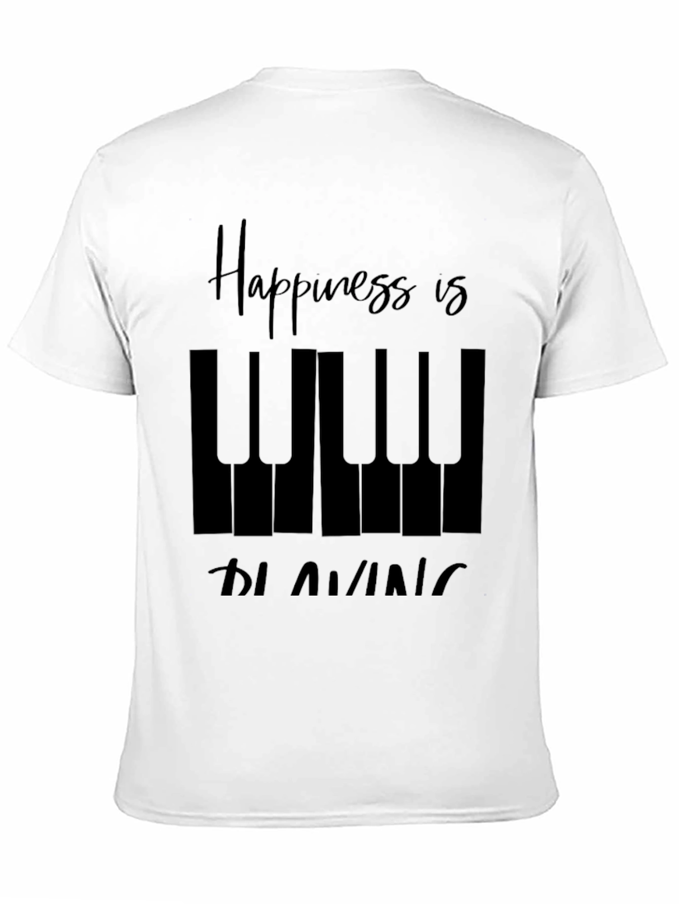 Piano Player Black T-Shirt - Music Lover Tee