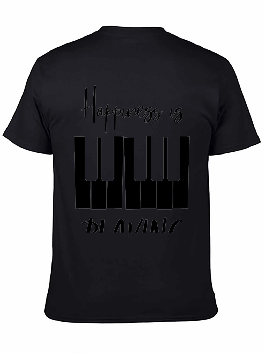 Piano Player Black T-Shirt - Music Lover Tee
