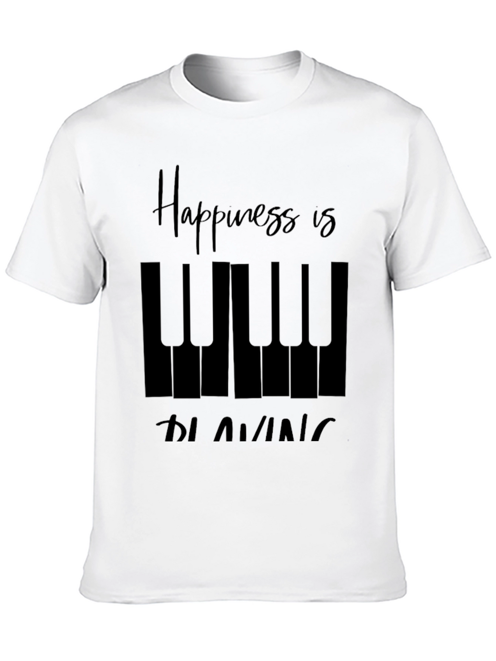 Piano Player Black T-Shirt - Music Lover Tee