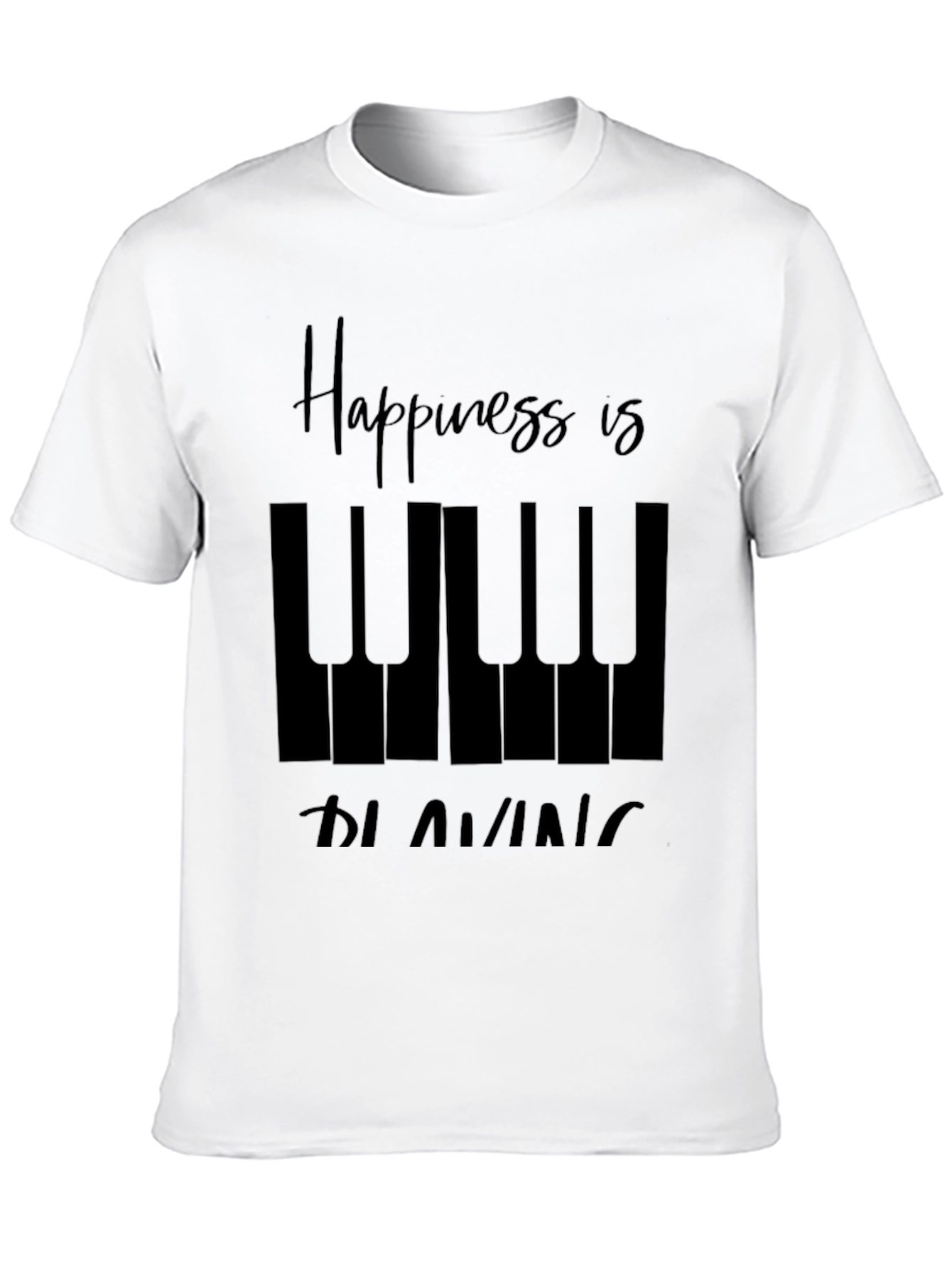 Piano Player Black T-Shirt - Music Lover Tee