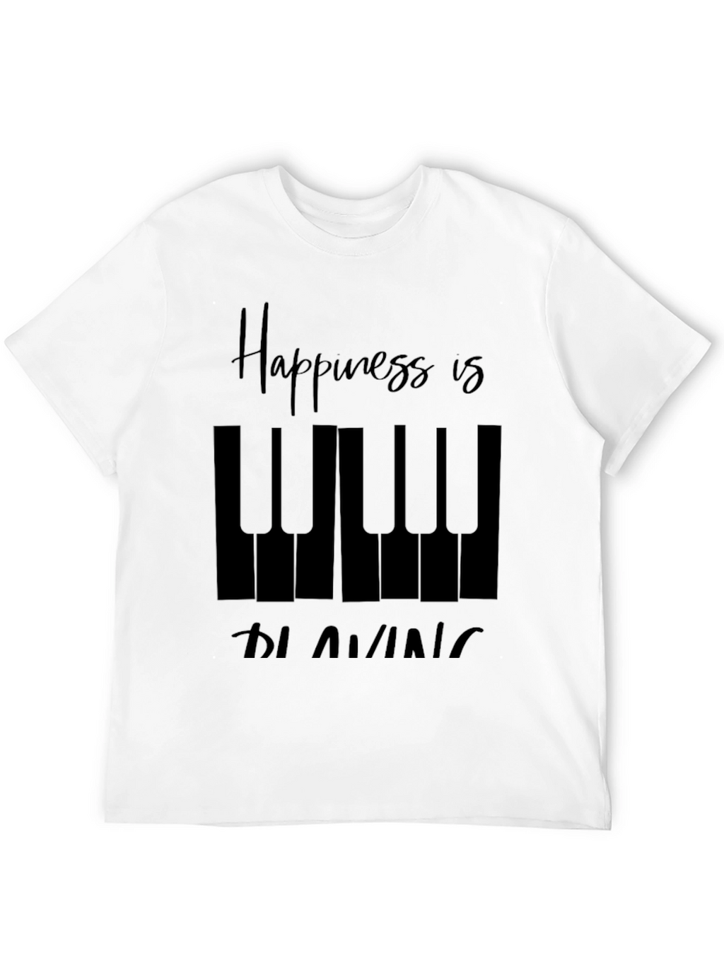 Piano Player Black T-Shirt - Music Lover Tee