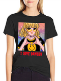 I Love Danger Anime Girl Graphic Tee