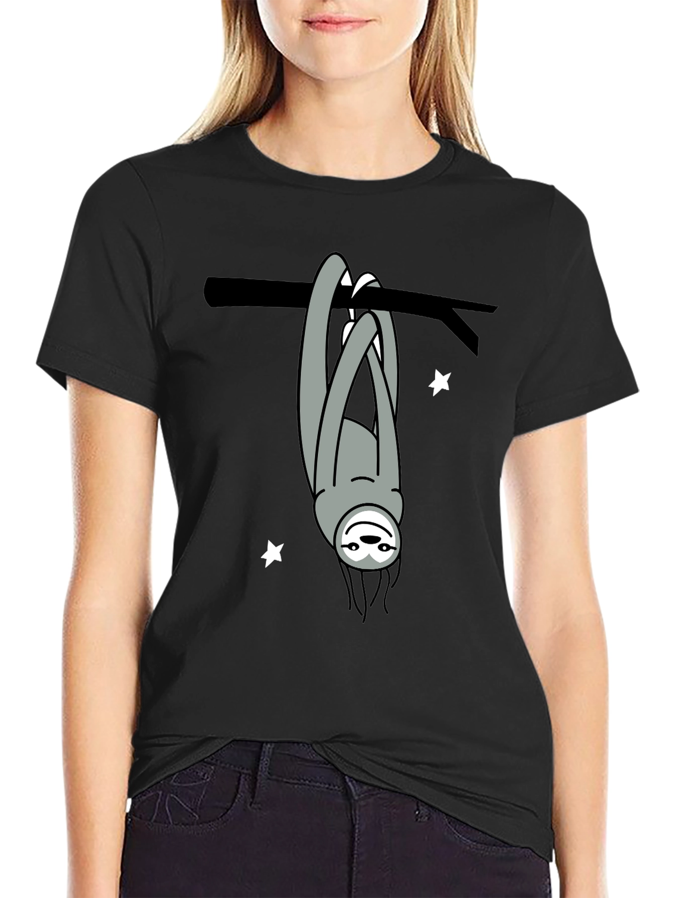 Hanging Sloth Graphic Tee - Relaxed Fit