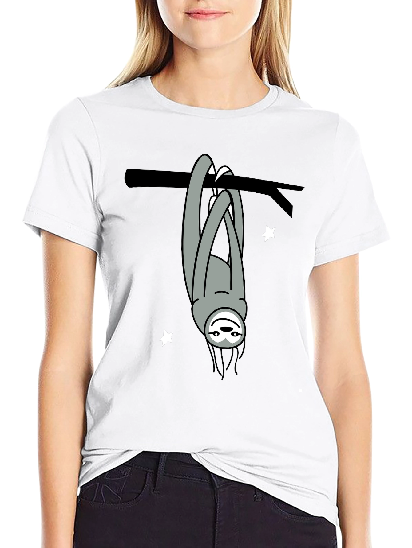 Hanging Sloth Graphic Tee - Relaxed Fit