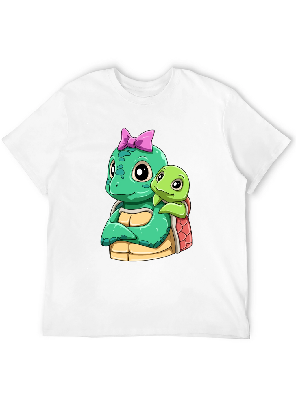 Cute Turtle Graphic Black T-Shirt