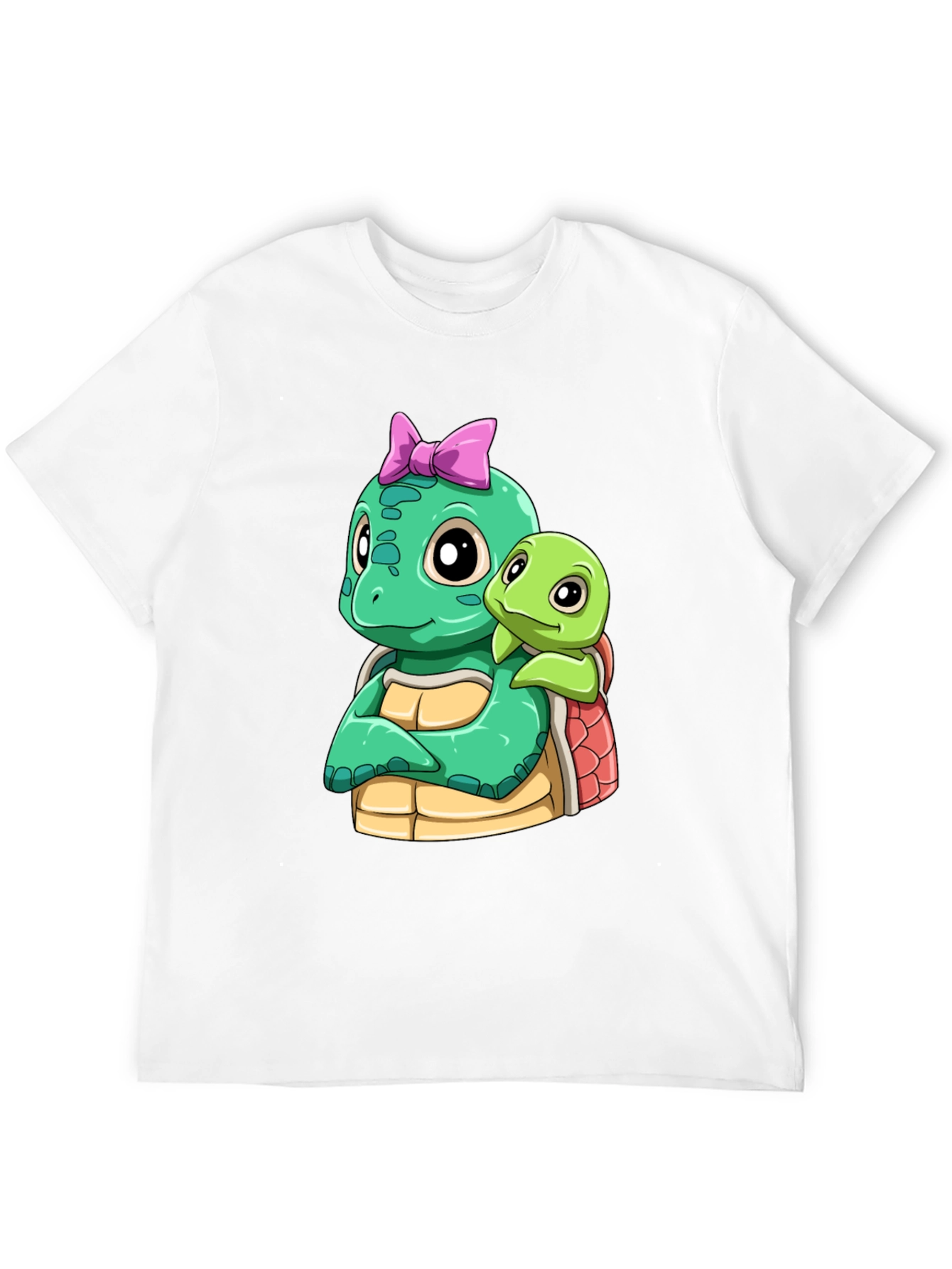 Cute Turtle Graphic Black T-Shirt