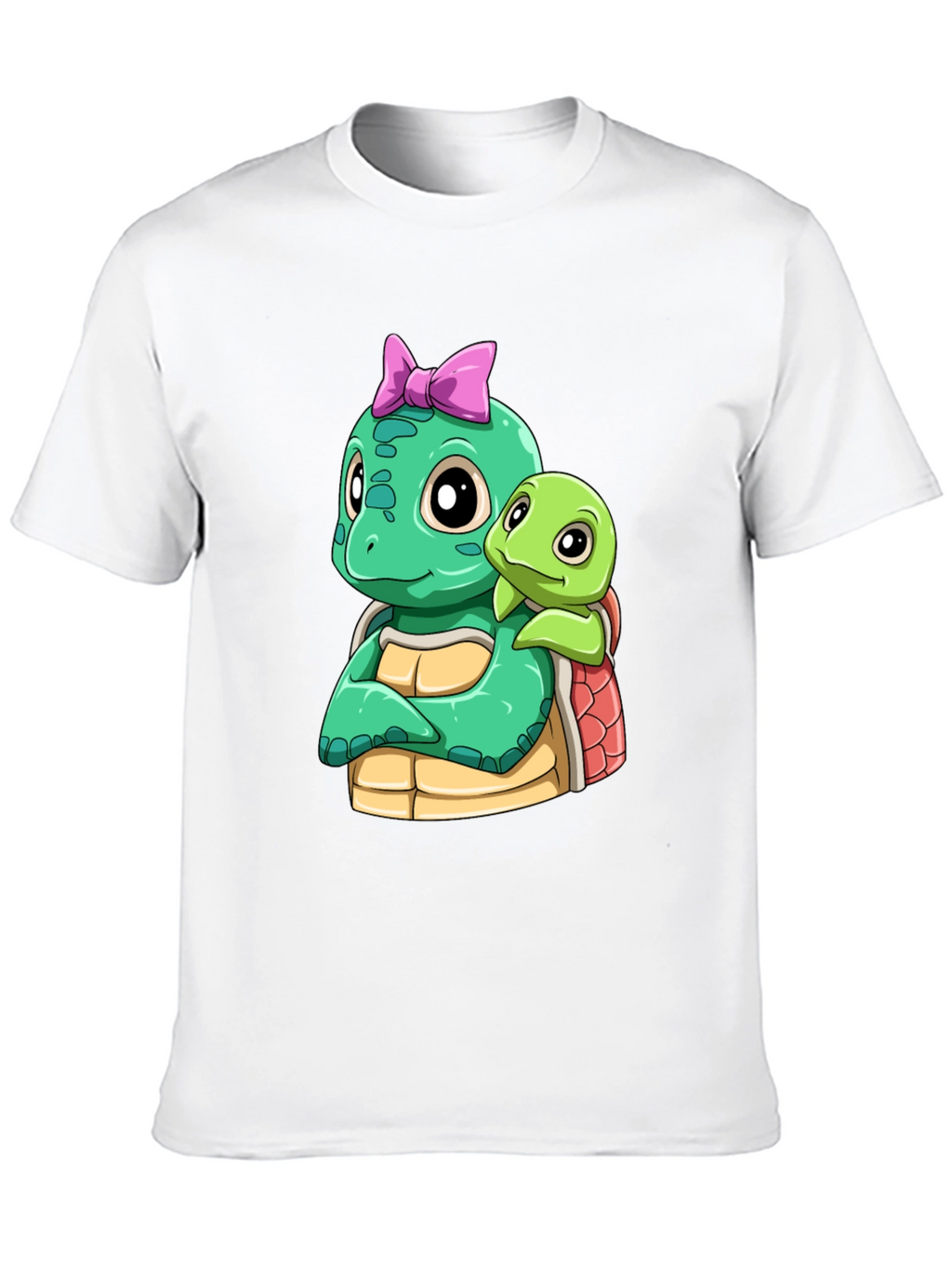 Cute Turtle Graphic Black T-Shirt