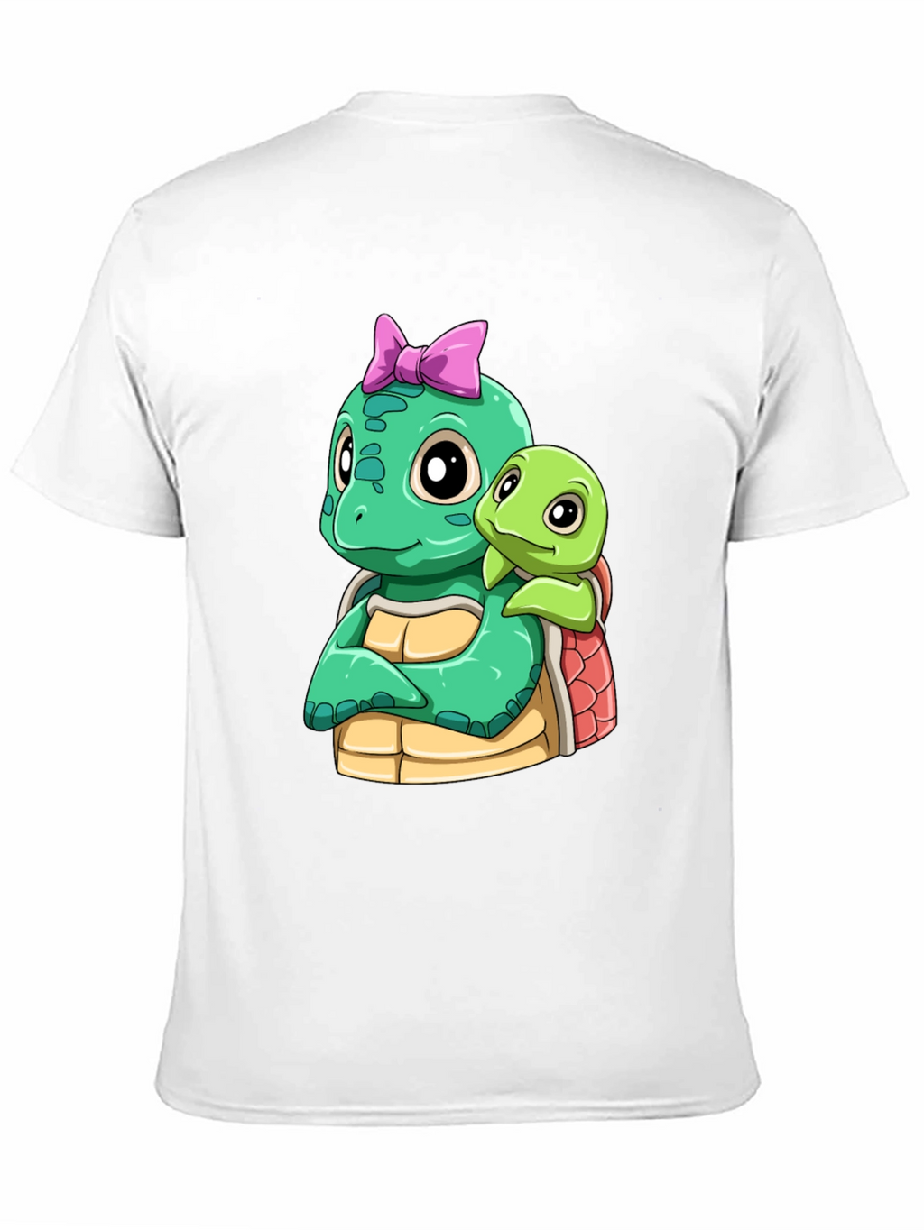 Cute Turtle Graphic Black T-Shirt