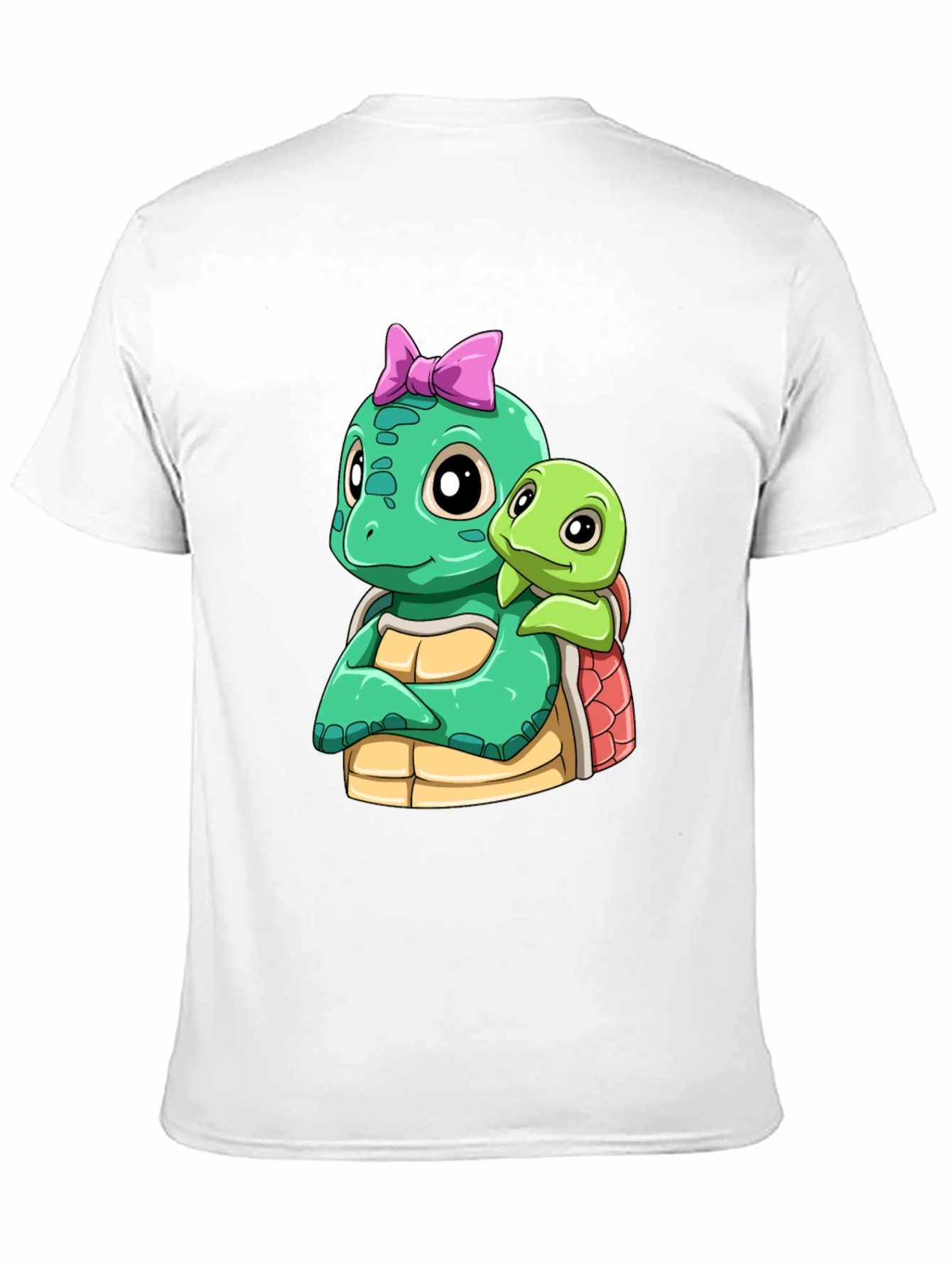 Cute Turtle Graphic Black T-Shirt