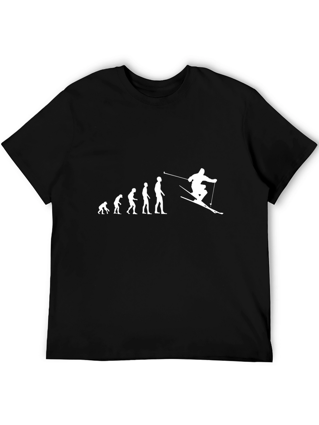 Evolution of Skiing Graphic T-Shirt