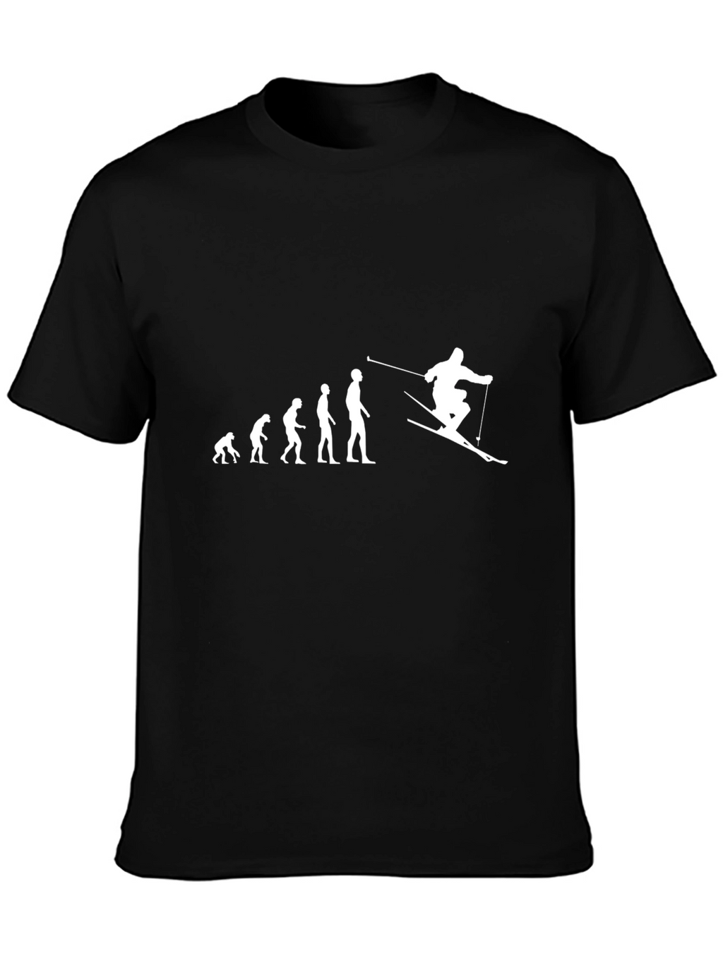 Evolution of Skiing Graphic T-Shirt