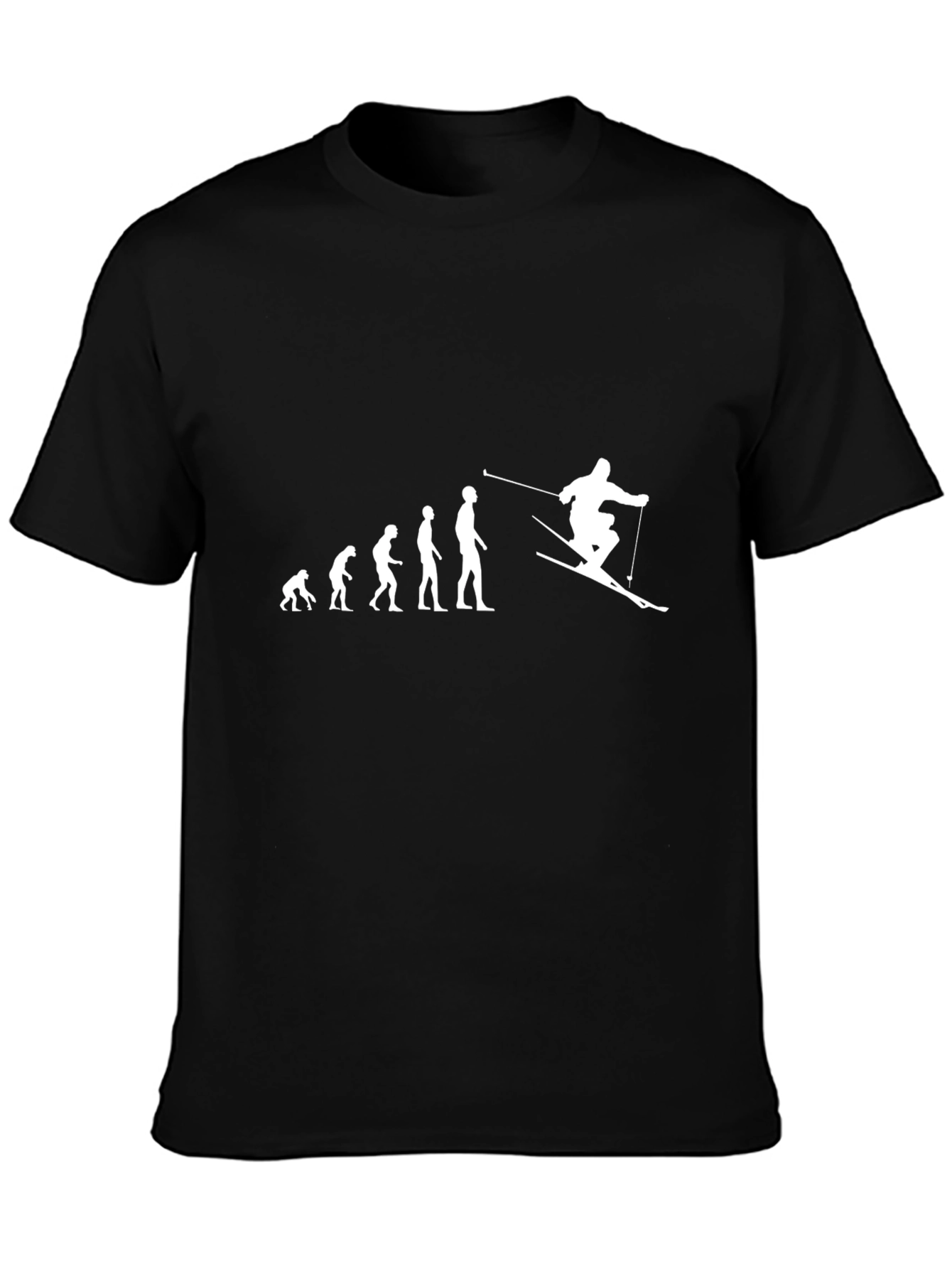 Evolution of Skiing Graphic T-Shirt