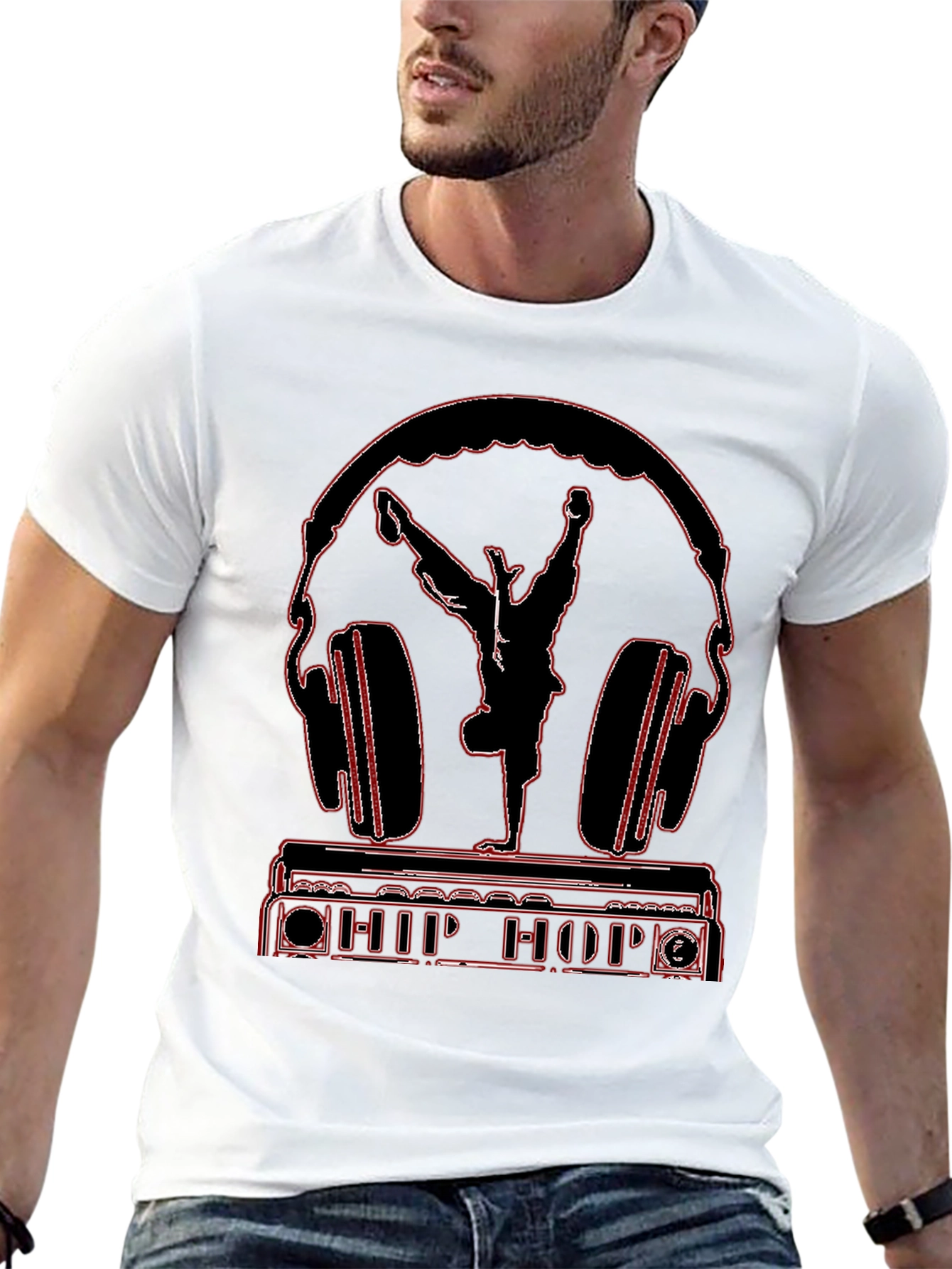 Hip Hop Headphones Graphic Tee