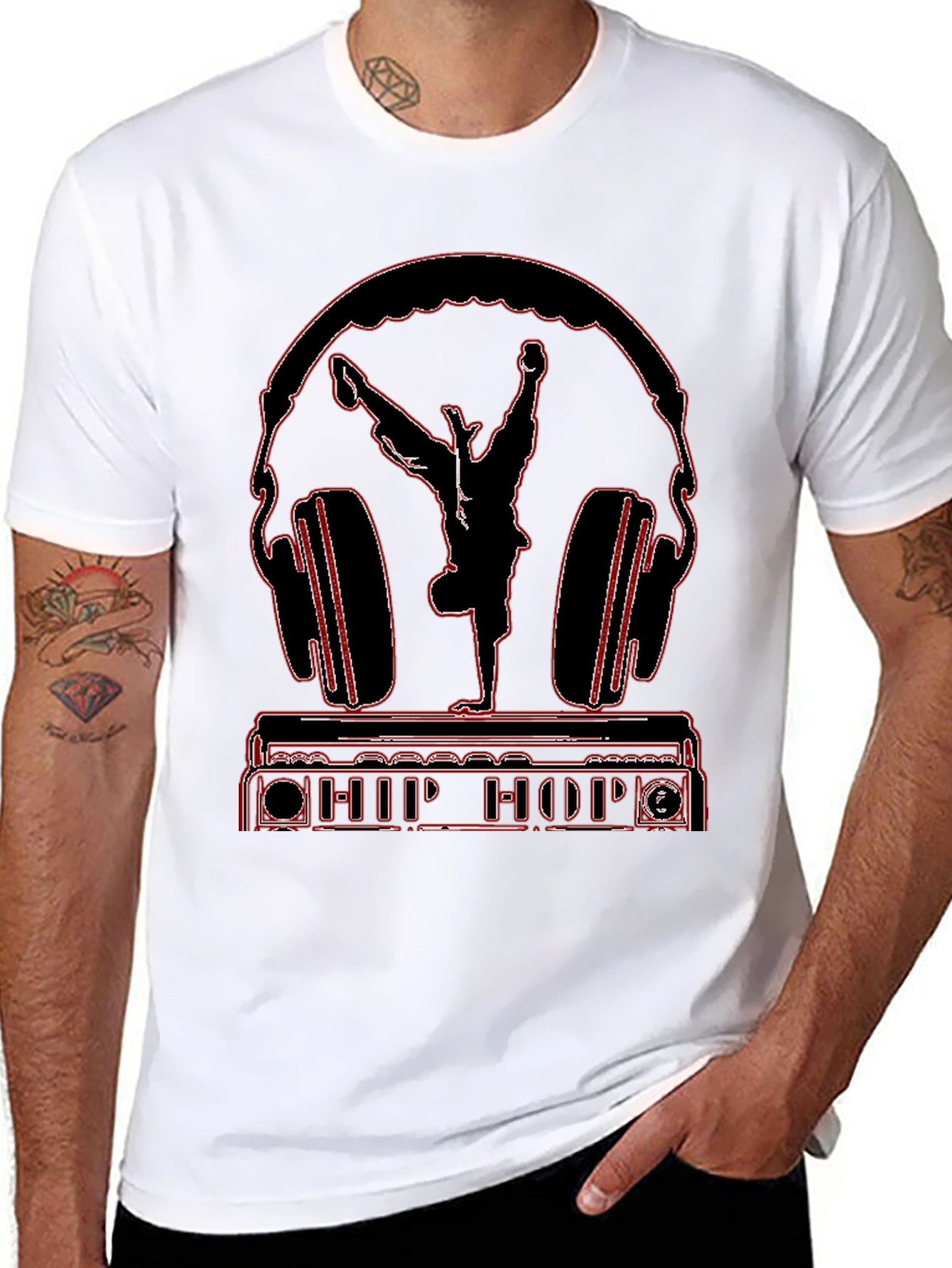 Hip Hop Headphones Graphic Tee