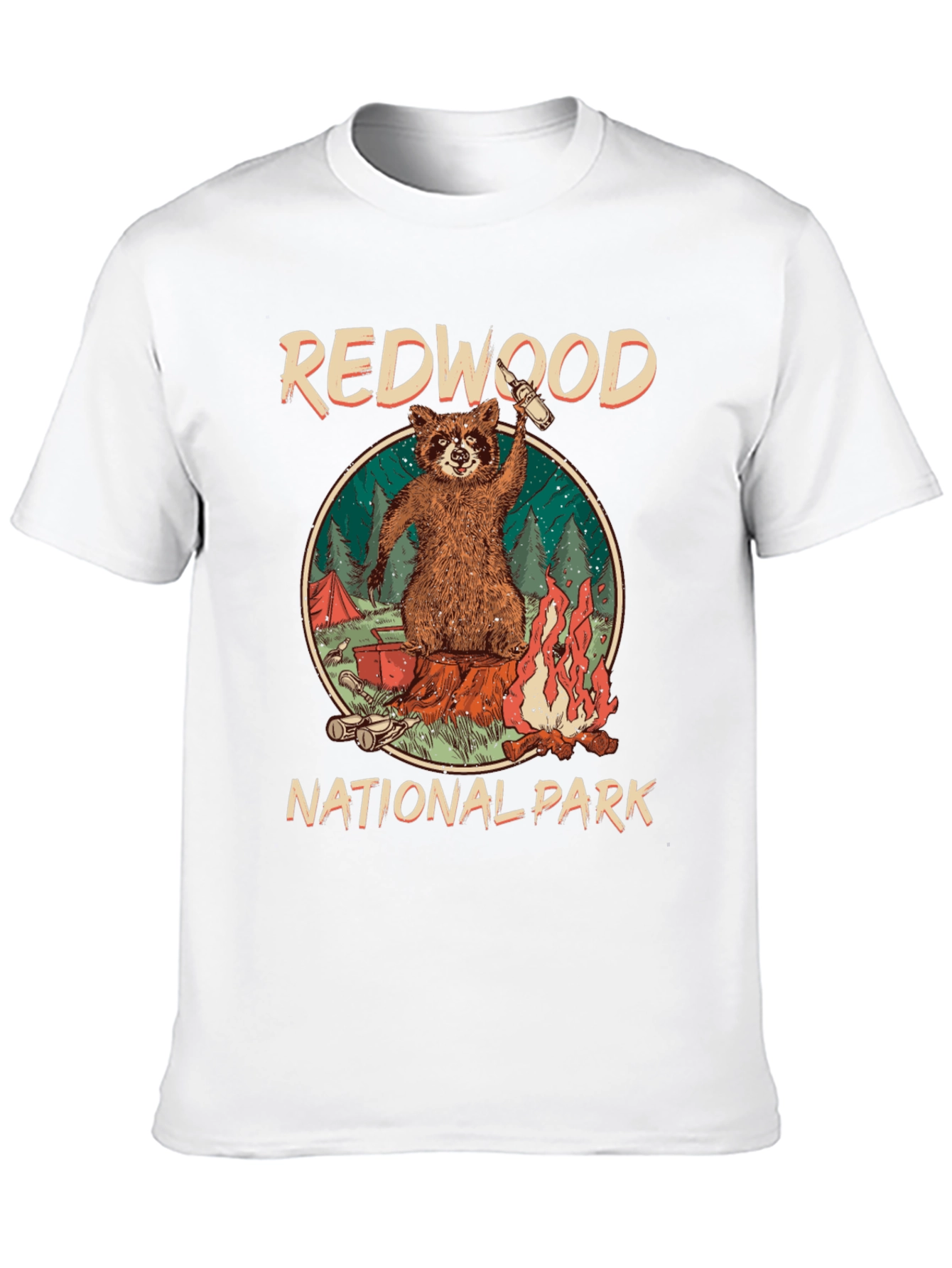 Redwood National Park Raccoon Camping T-Shirt