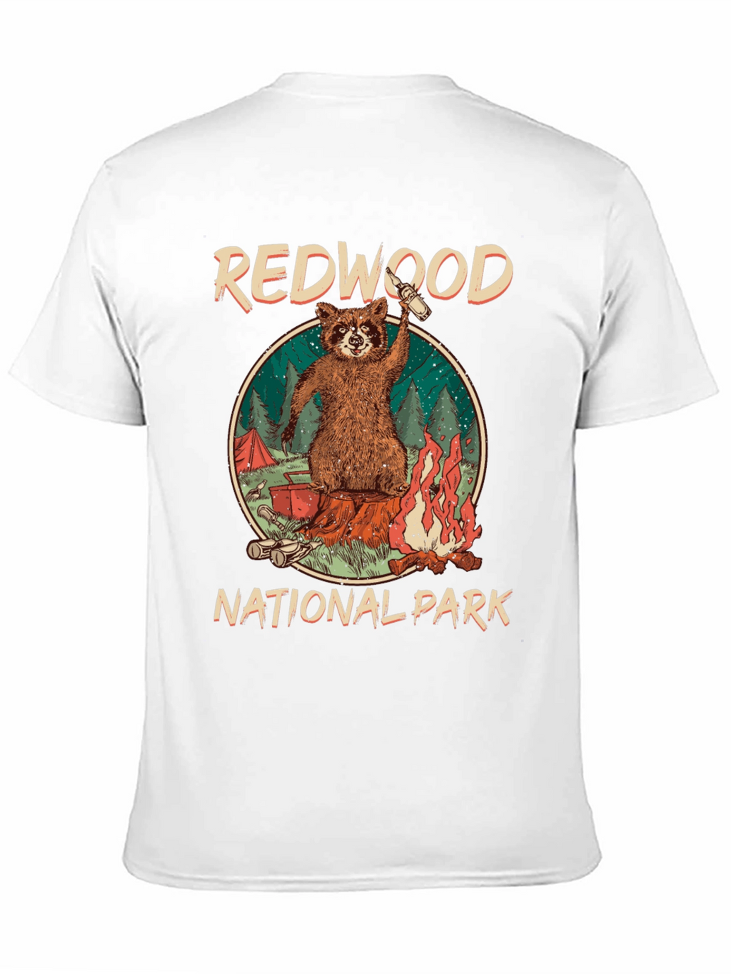 Redwood National Park Raccoon Camping T-Shirt