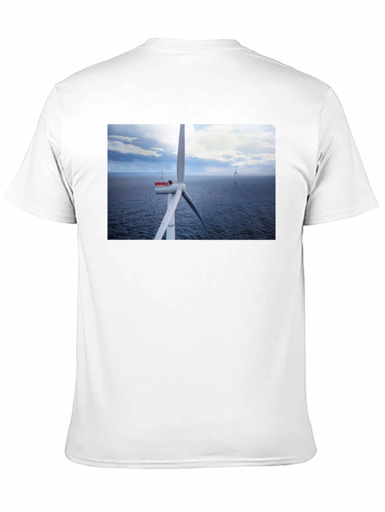 Wind Turbine Ocean Graphic T-Shirt