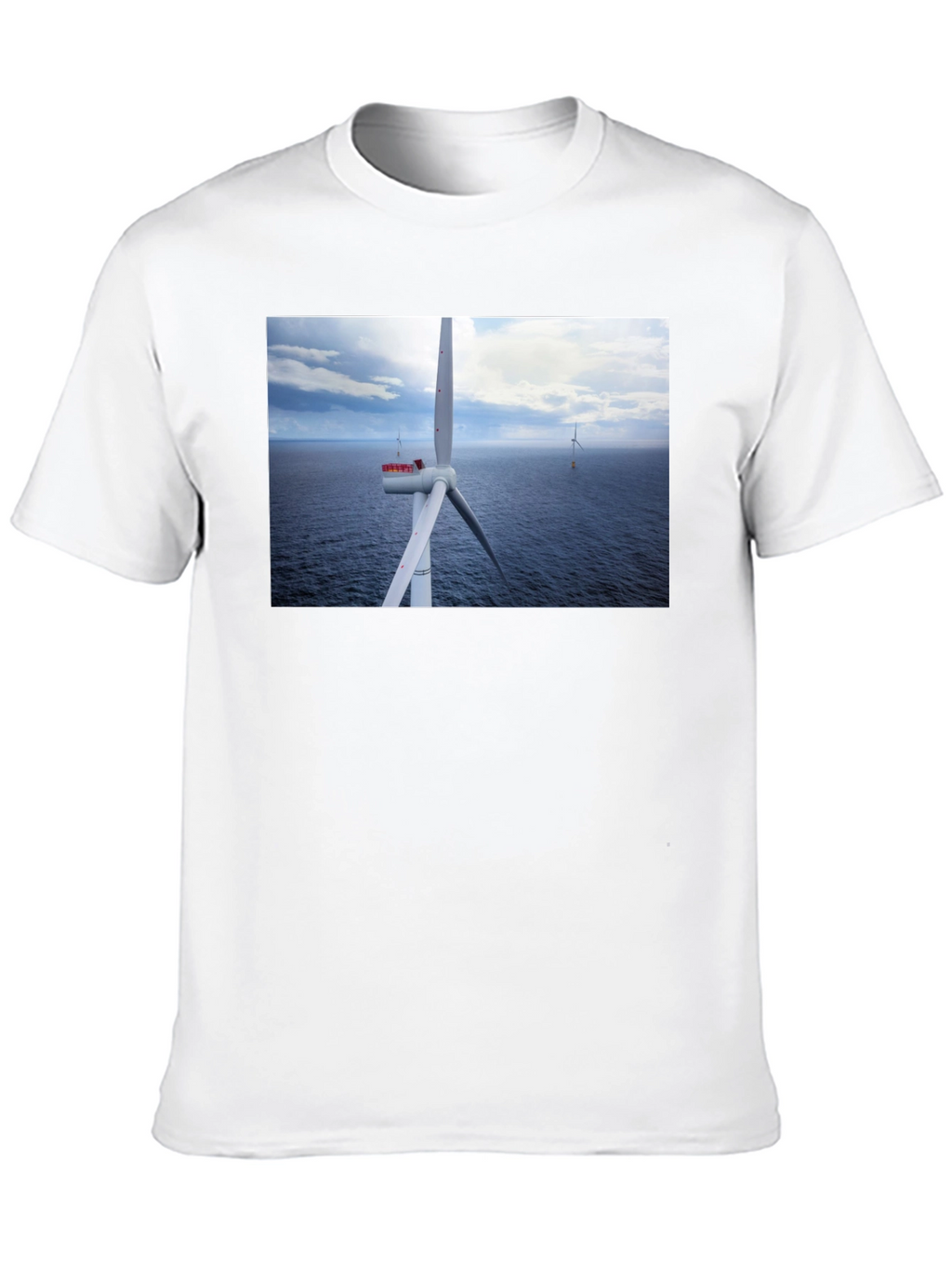 Wind Turbine Ocean Graphic T-Shirt