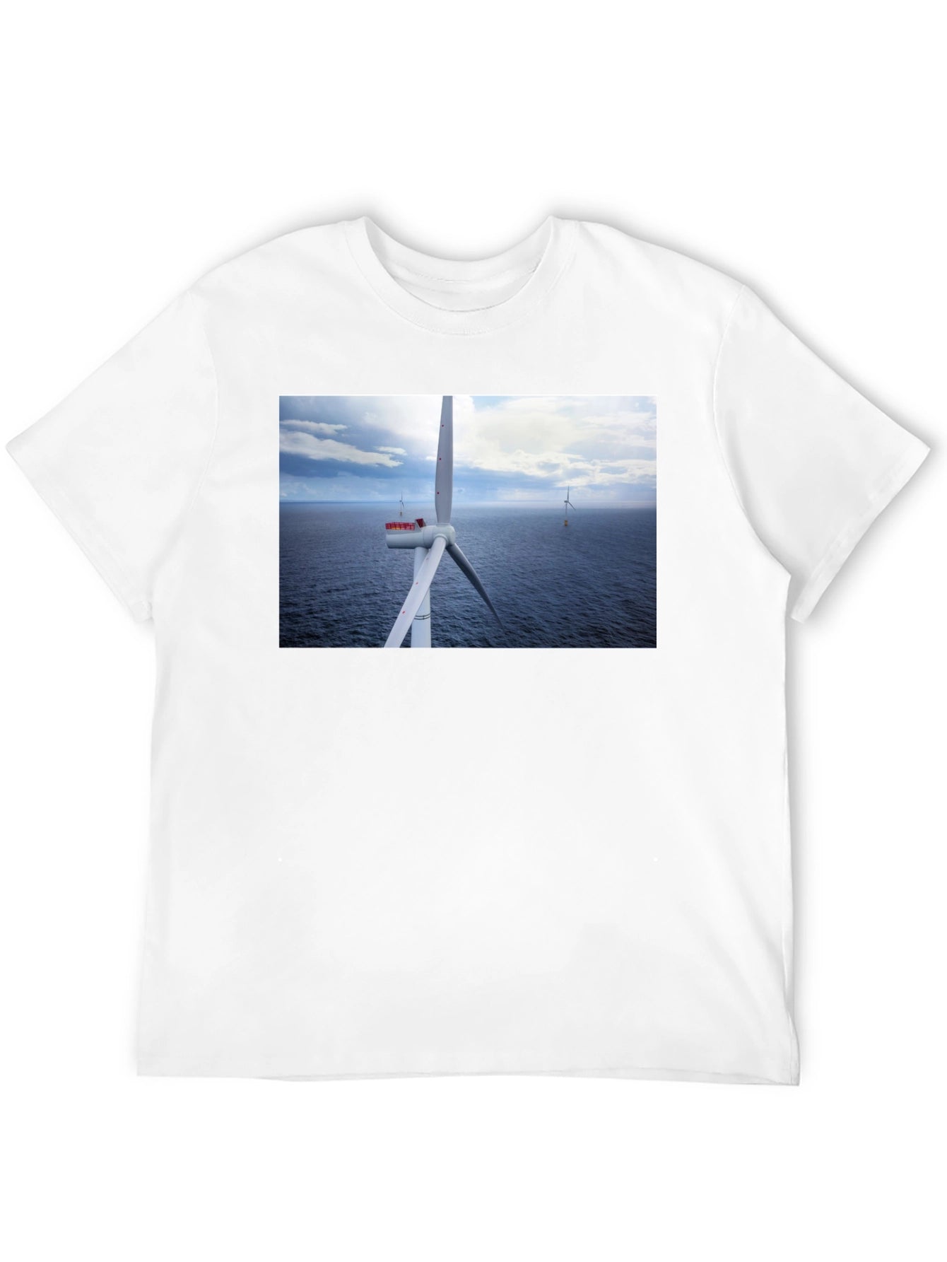 Wind Turbine Ocean Graphic T-Shirt