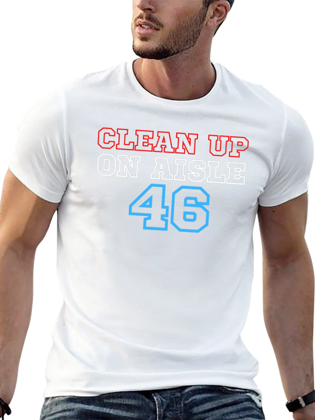 Clean Up on Aisle 46 Black Graphic Tee