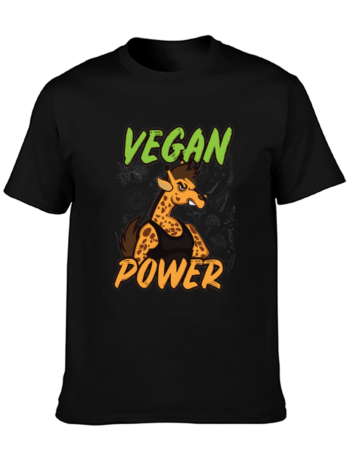Vegan Power Giraffe T-Shirt - Unisex