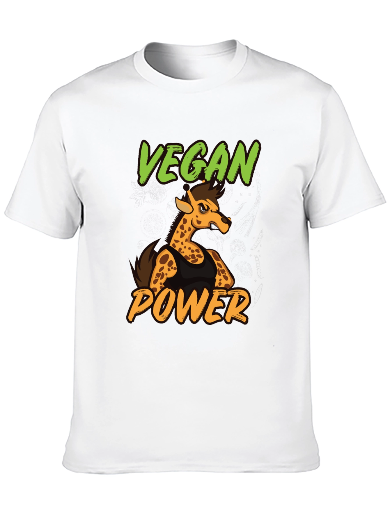 Vegan Power Giraffe T-Shirt - Unisex