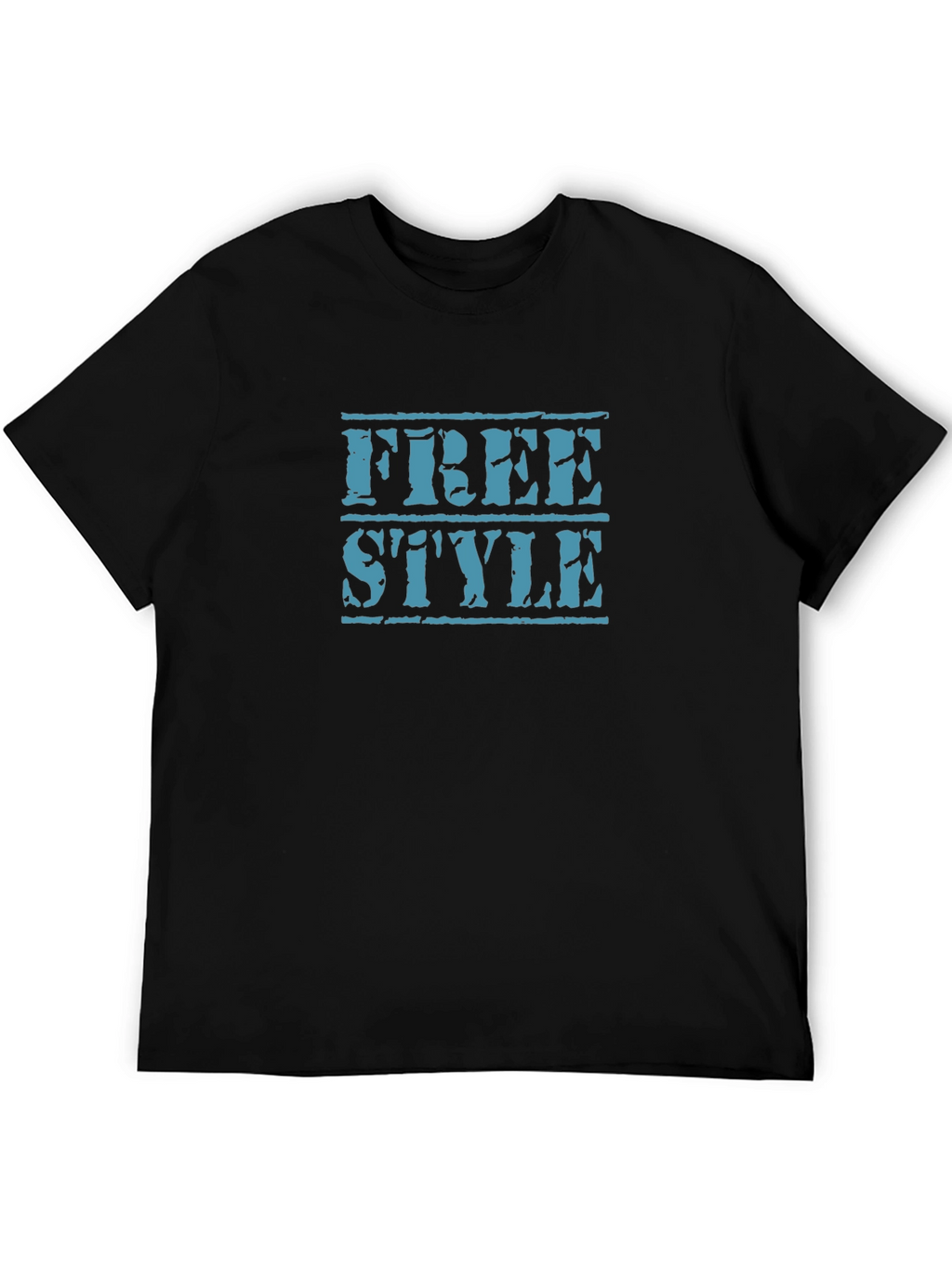 Freestyle Graphic Tee - Black Cotton T-Shirt