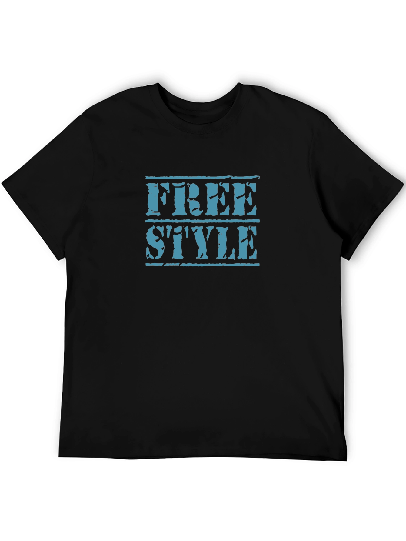 Freestyle Graphic Tee - Black Cotton T-Shirt