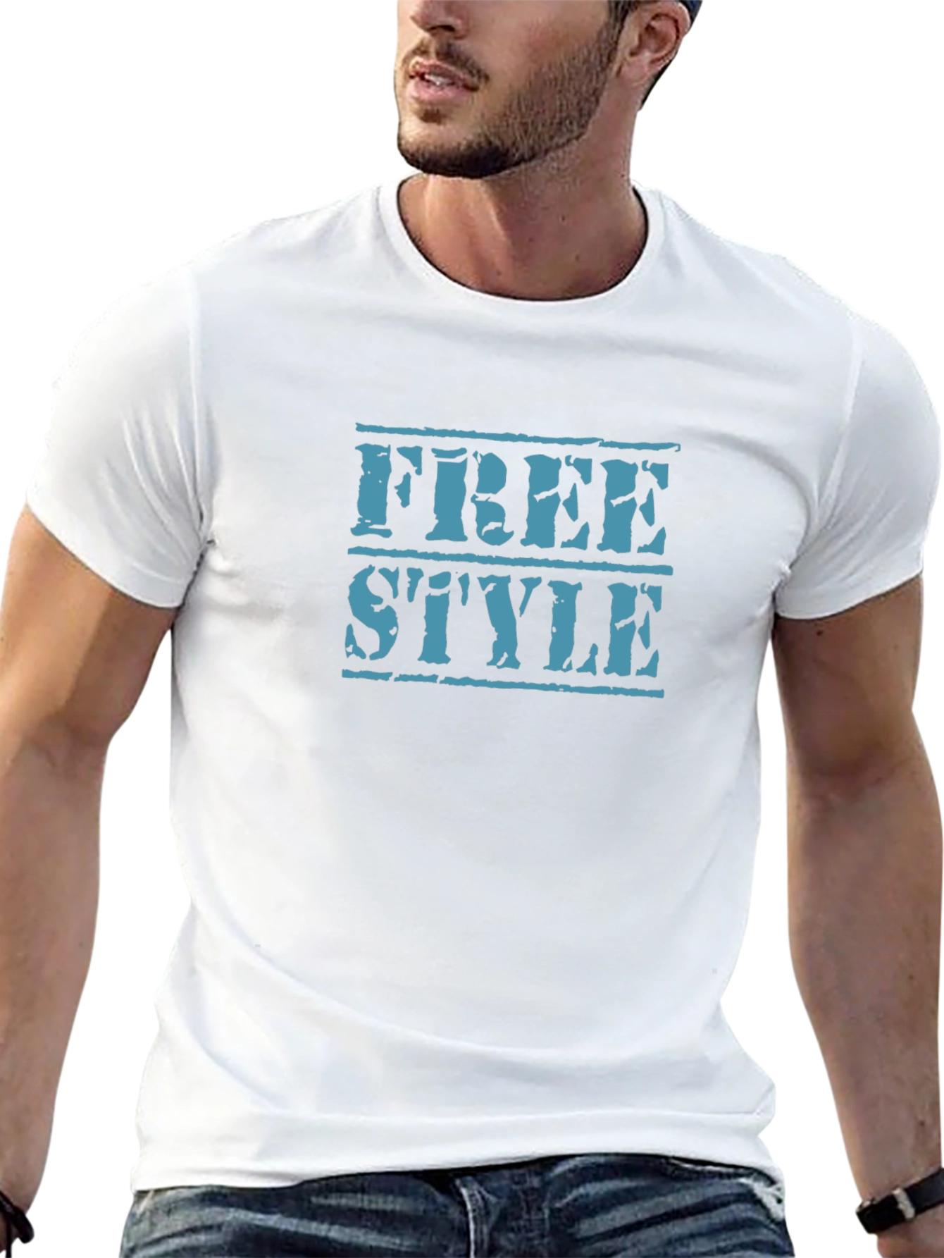 Freestyle Graphic Tee - Black Cotton T-Shirt