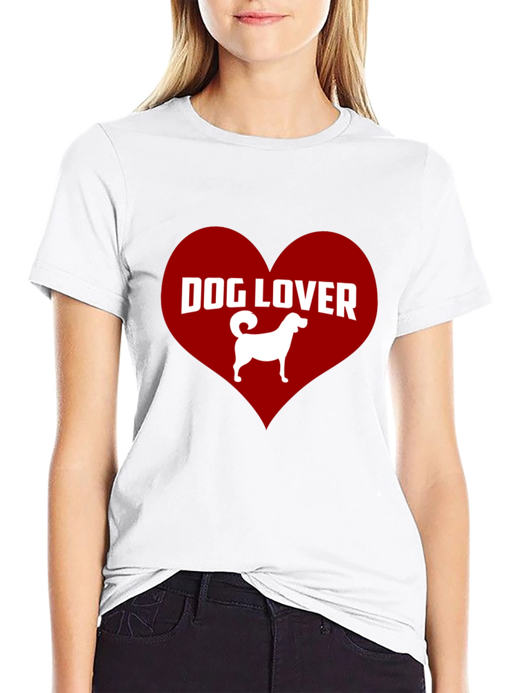Dog Lover Graphic Tee - Heart Design
