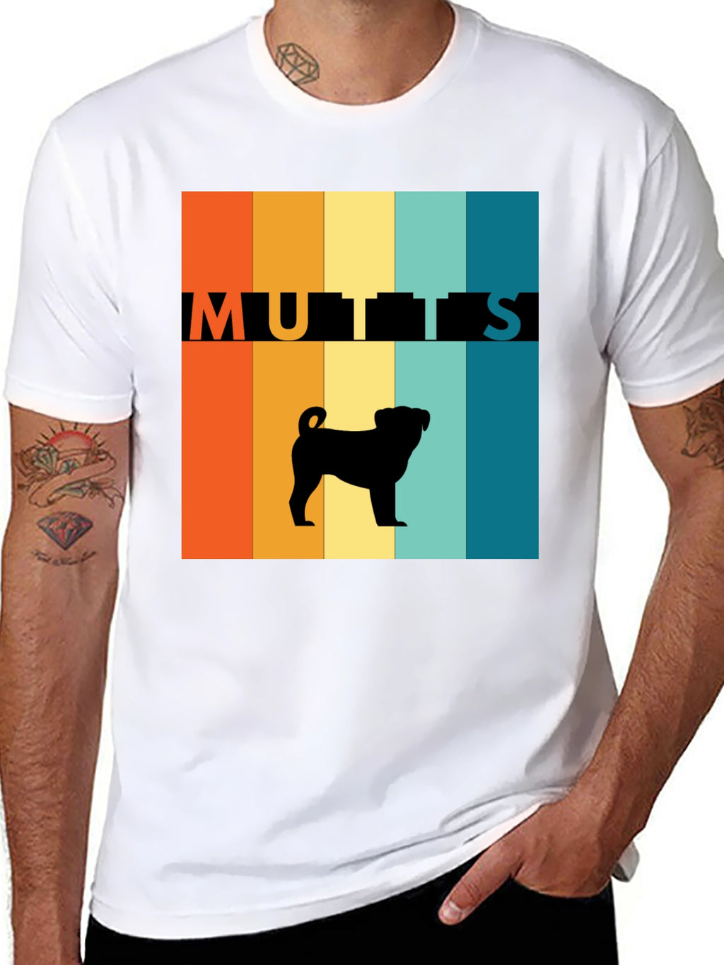 Retro Mutts Graphic T-Shirt Dog Lover Tee