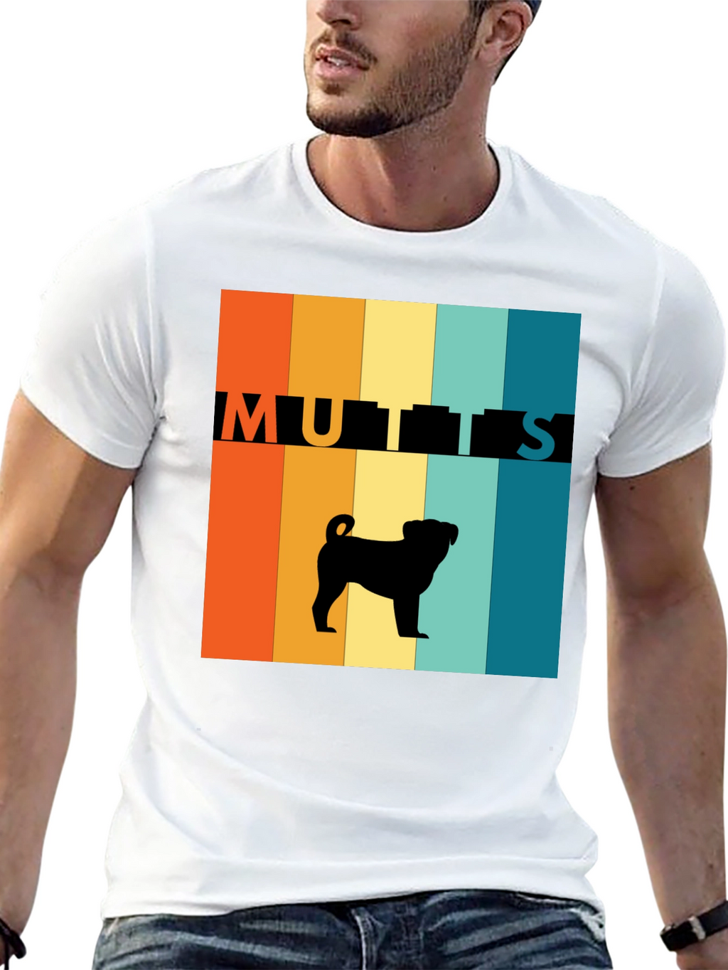Retro Mutts Graphic T-Shirt Dog Lover Tee