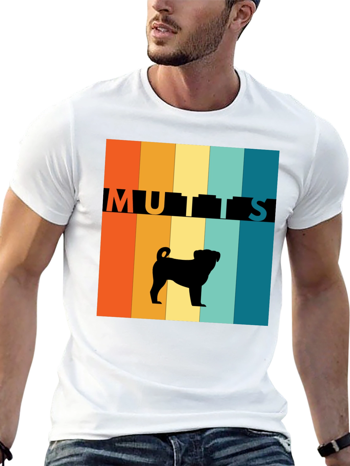 Retro Mutts Graphic T-Shirt Dog Lover Tee