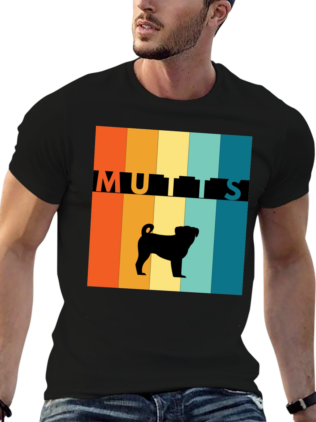 Retro Mutts Graphic T-Shirt Dog Lover Tee