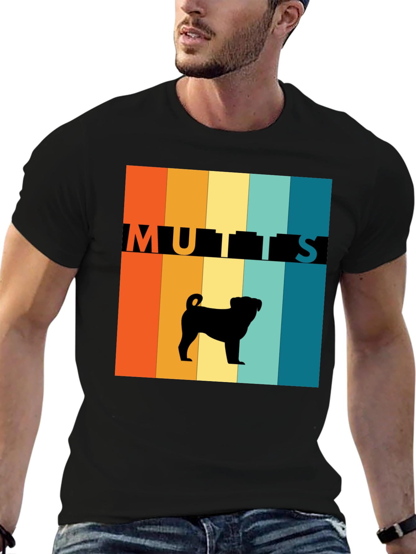 Retro Mutts Graphic T-Shirt Dog Lover Tee