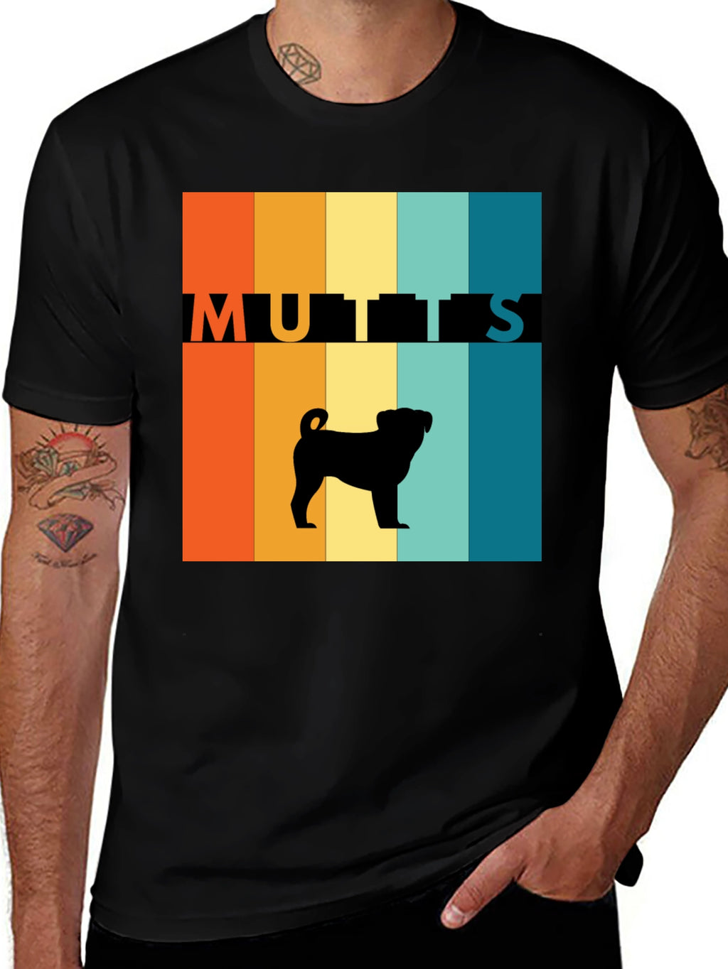 Retro Mutts Graphic T-Shirt Dog Lover Tee