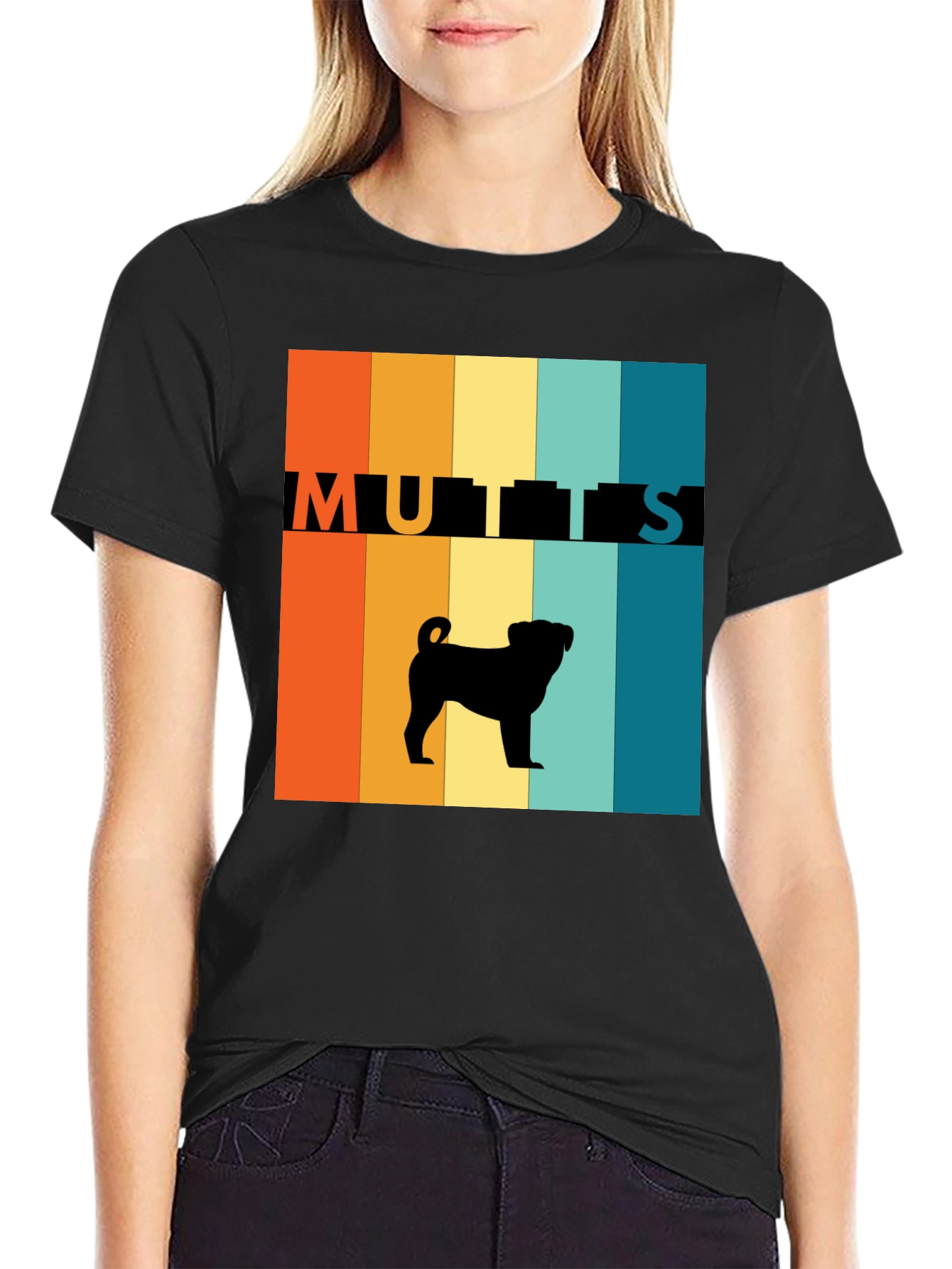 Retro Mutts Graphic T-Shirt Dog Lover Tee