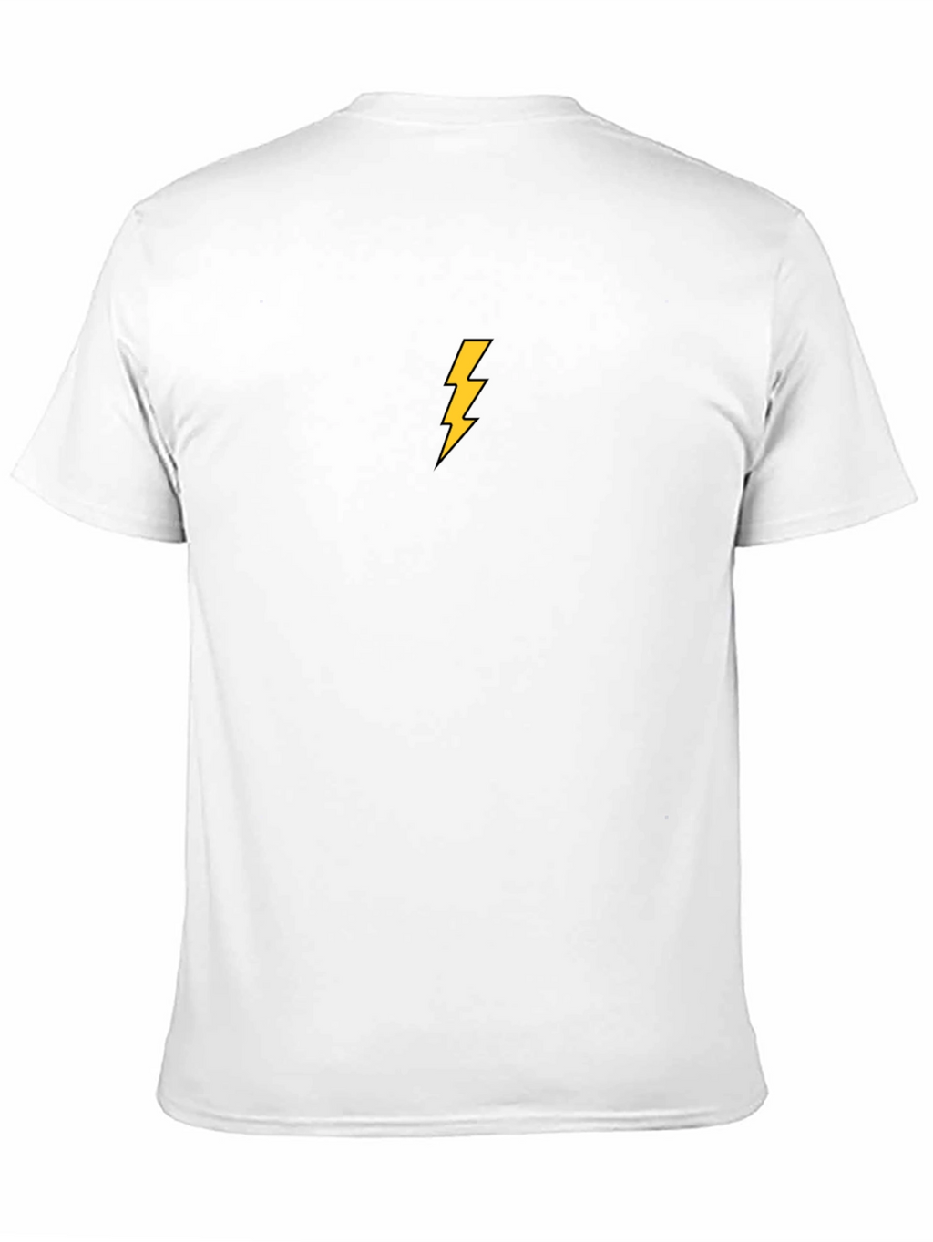 Black T-Shirt with Lightning Bolt Design