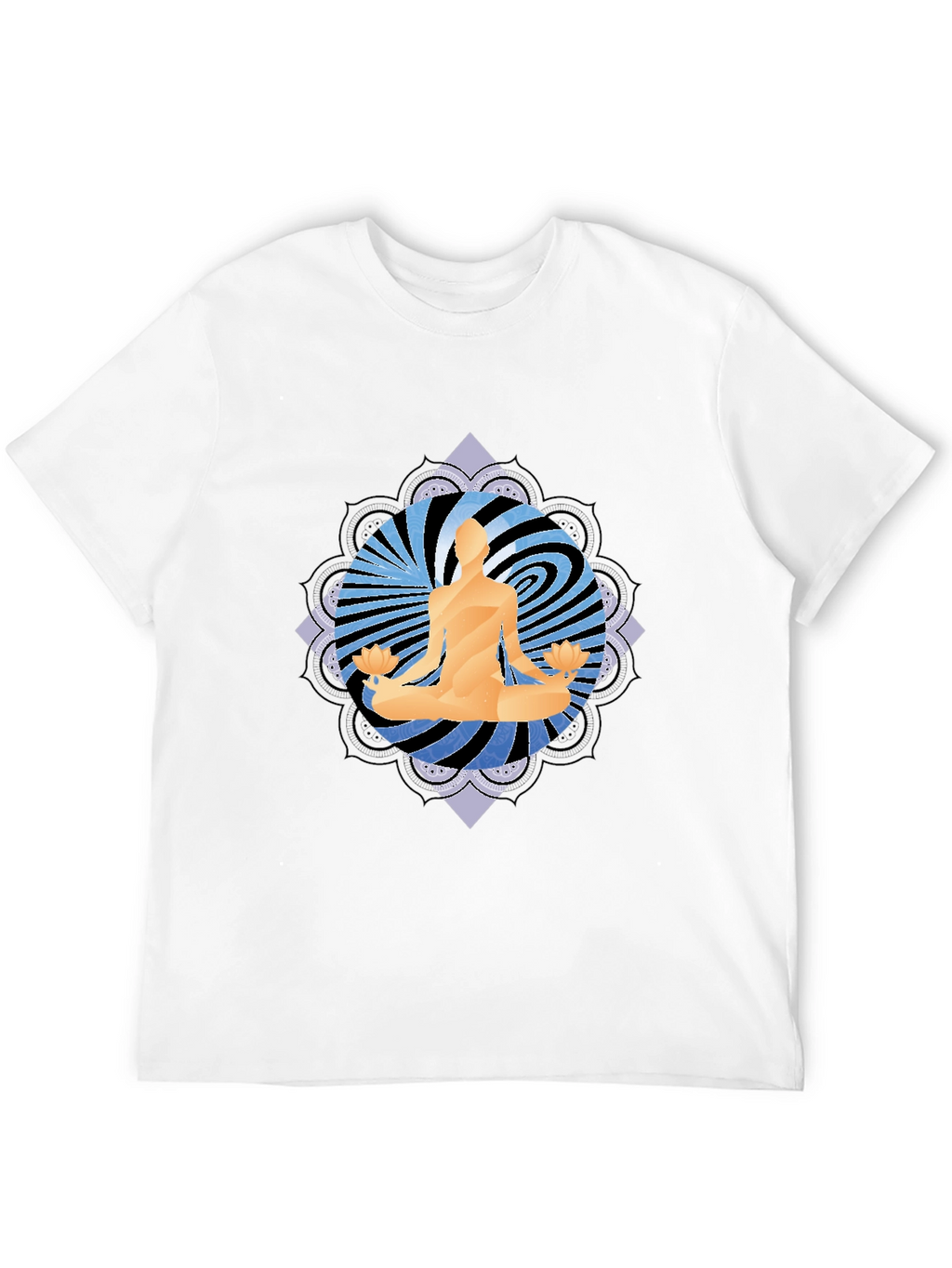 Yoga Meditation Graphic Tee - Mens Black T-Shirt