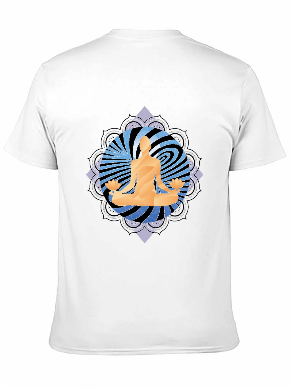 Yoga Meditation Graphic Tee - Mens Black T-Shirt