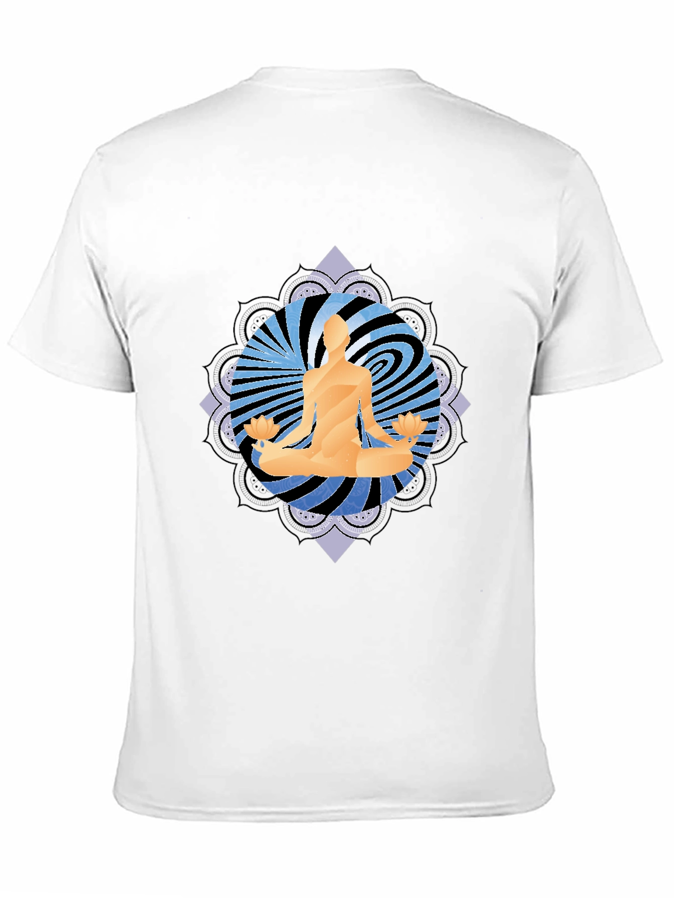 Yoga Meditation Graphic Tee - Mens Black T-Shirt
