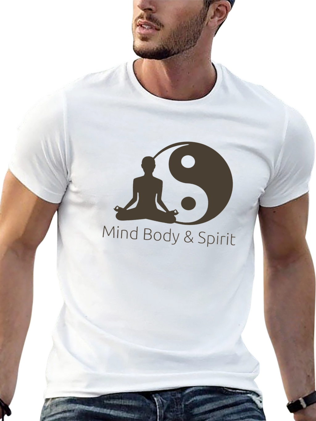 Mind Body Spirit Yin Yang Graphic Tee