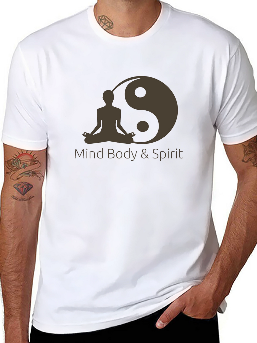 Mind Body Spirit Yin Yang Graphic Tee