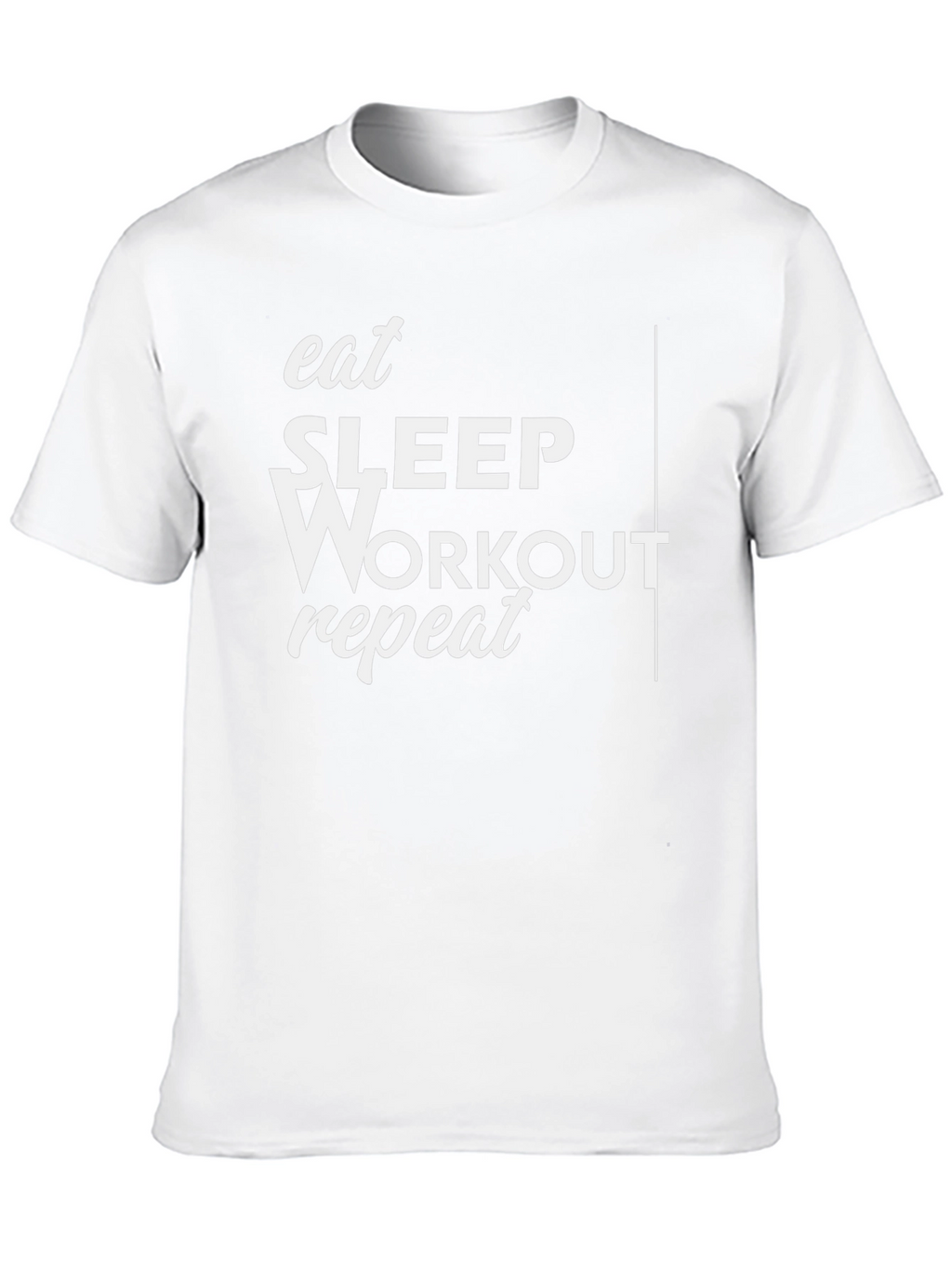 Eat Sleep Workout Repeat Black Graphic Tee