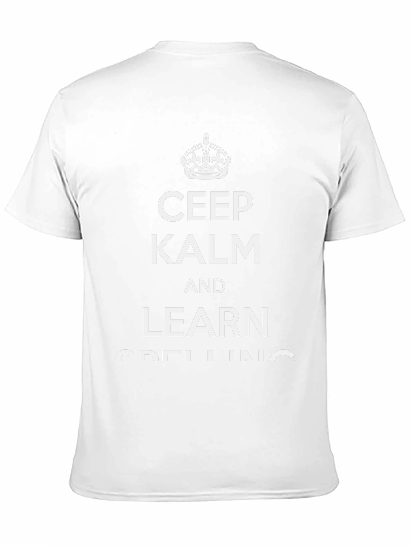 Keep Kalm Learn Spelling Black Graphic Tee