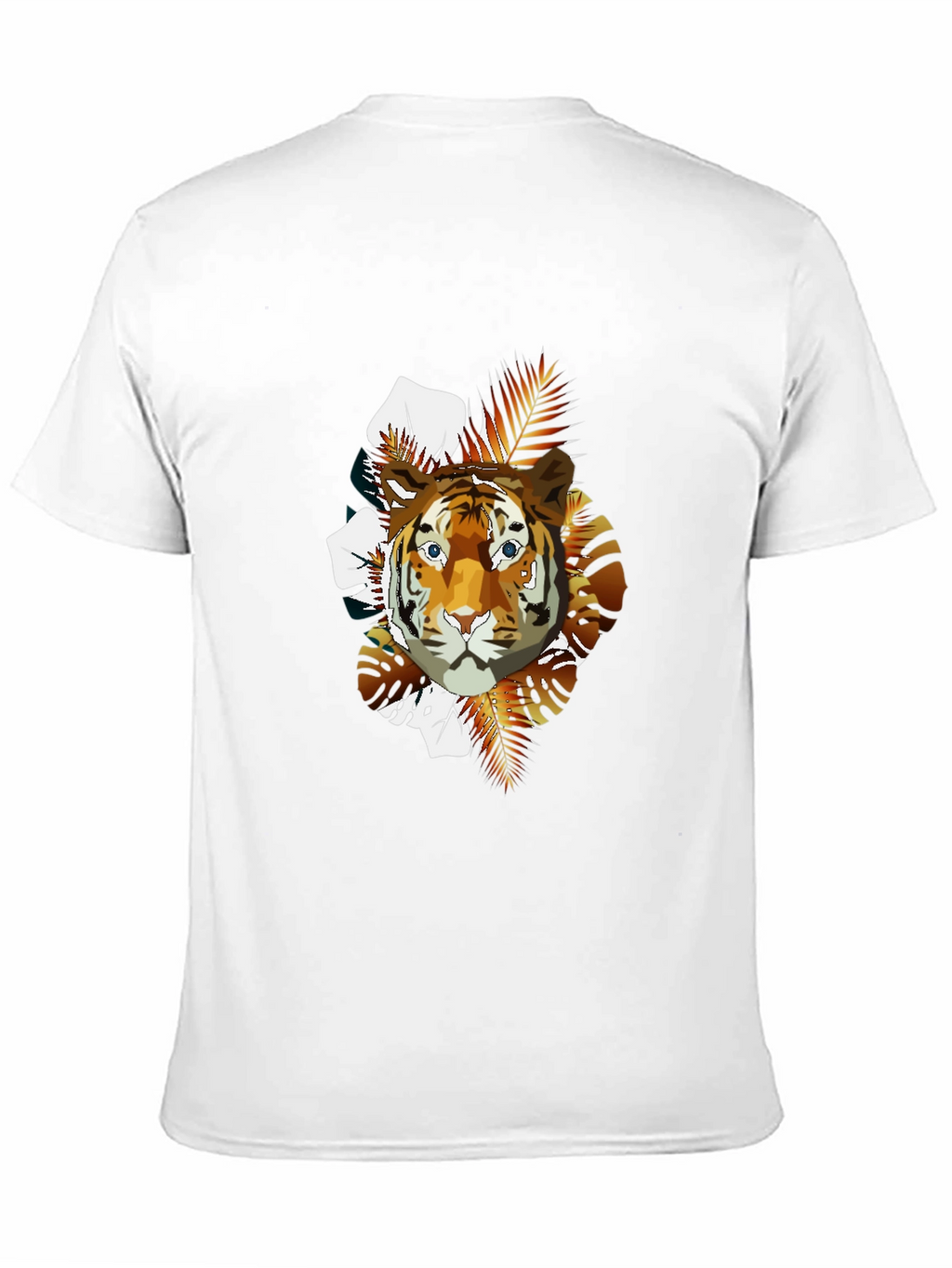 Tiger Graphic Print Crew Neck T-Shirt